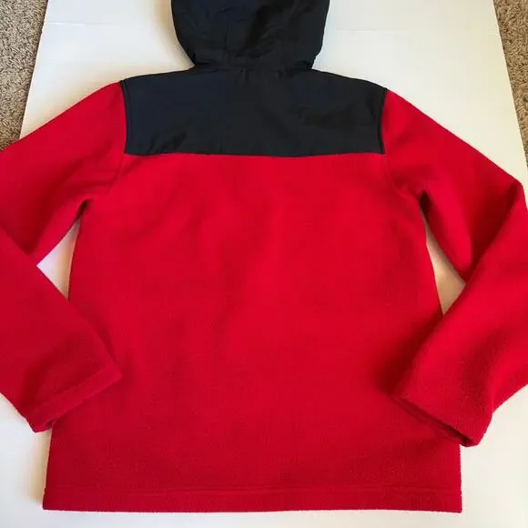 The North Face Freestyle Fleece Hooded Jacket Red Youth Large 14/16 - Picture 12 of 13